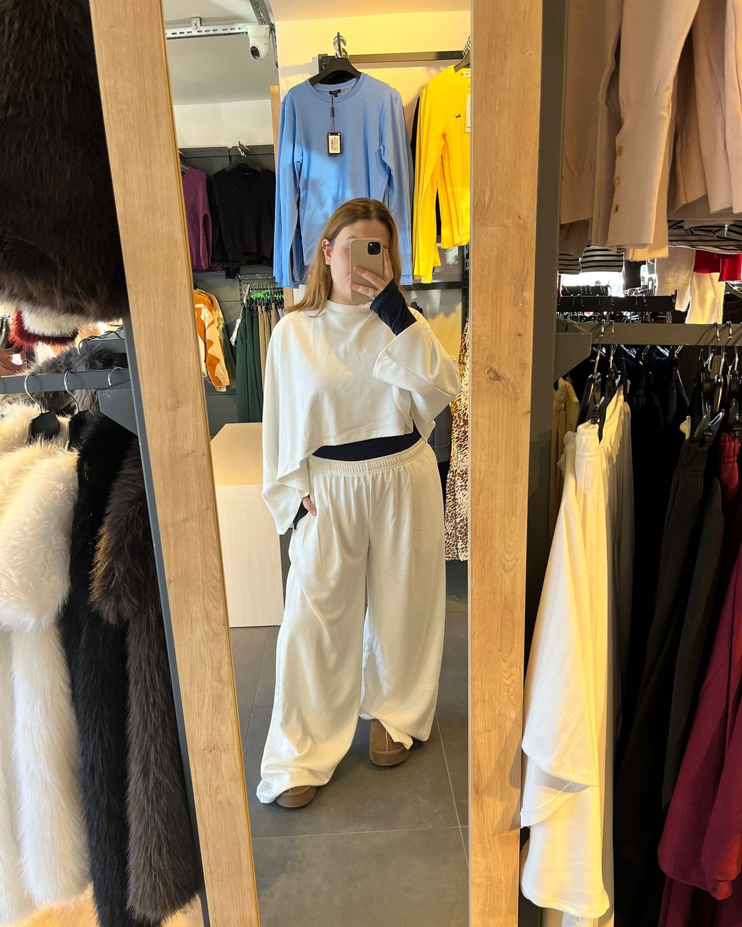 White Cape Modal Fabric Two-Piece Set