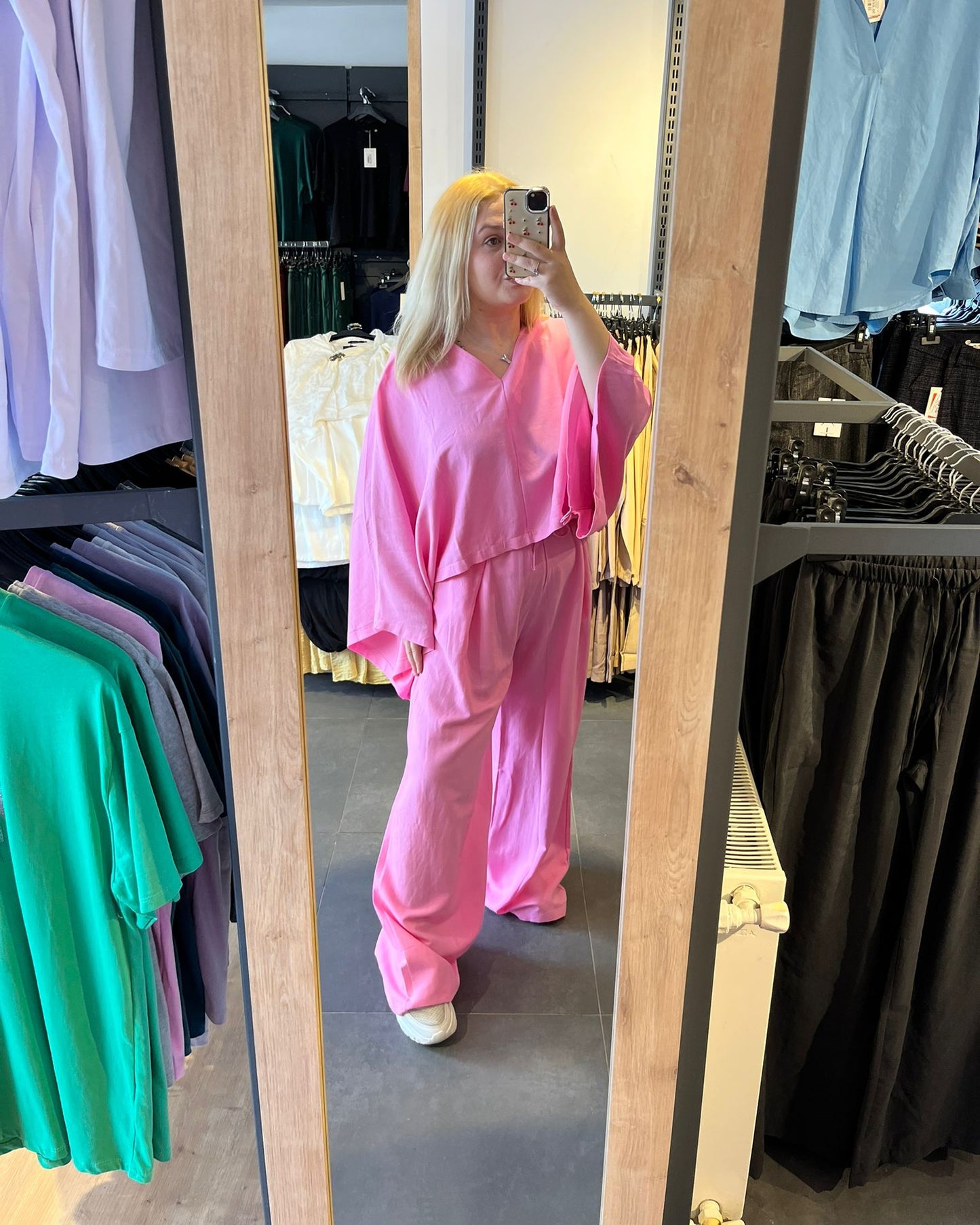 #pembe #keten #takım #panço #kadınmoda #yazlıkstil #şıkkombin #trend #stil #fashion