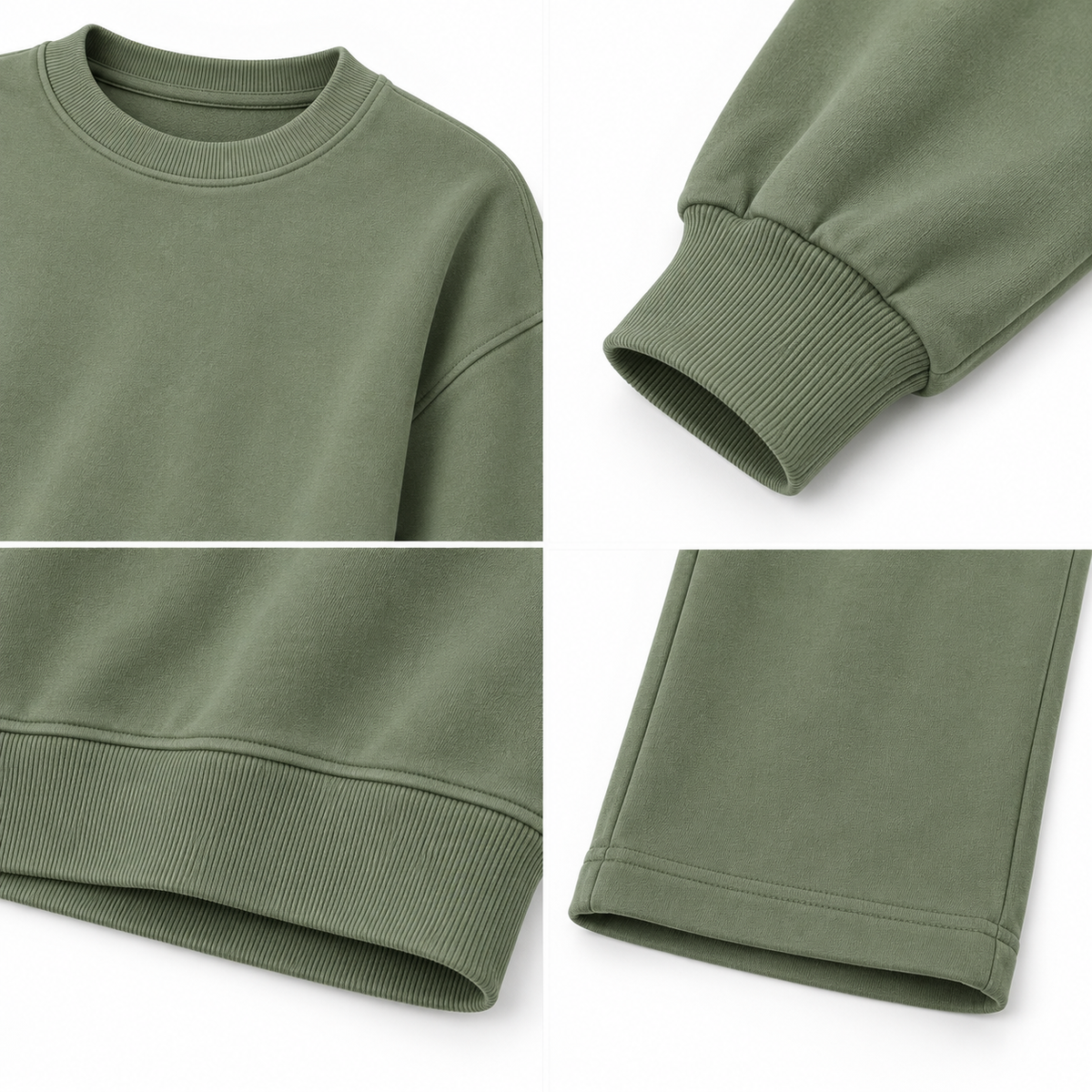 Bisiklet Yaka Sweatshirt ve Düz Paça Pantolon Kadın İkili Takım
