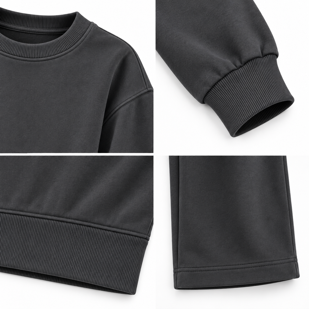 Bisiklet Yaka Sweatshirt ve Düz Paça Pantolon Kadın İkili Takım