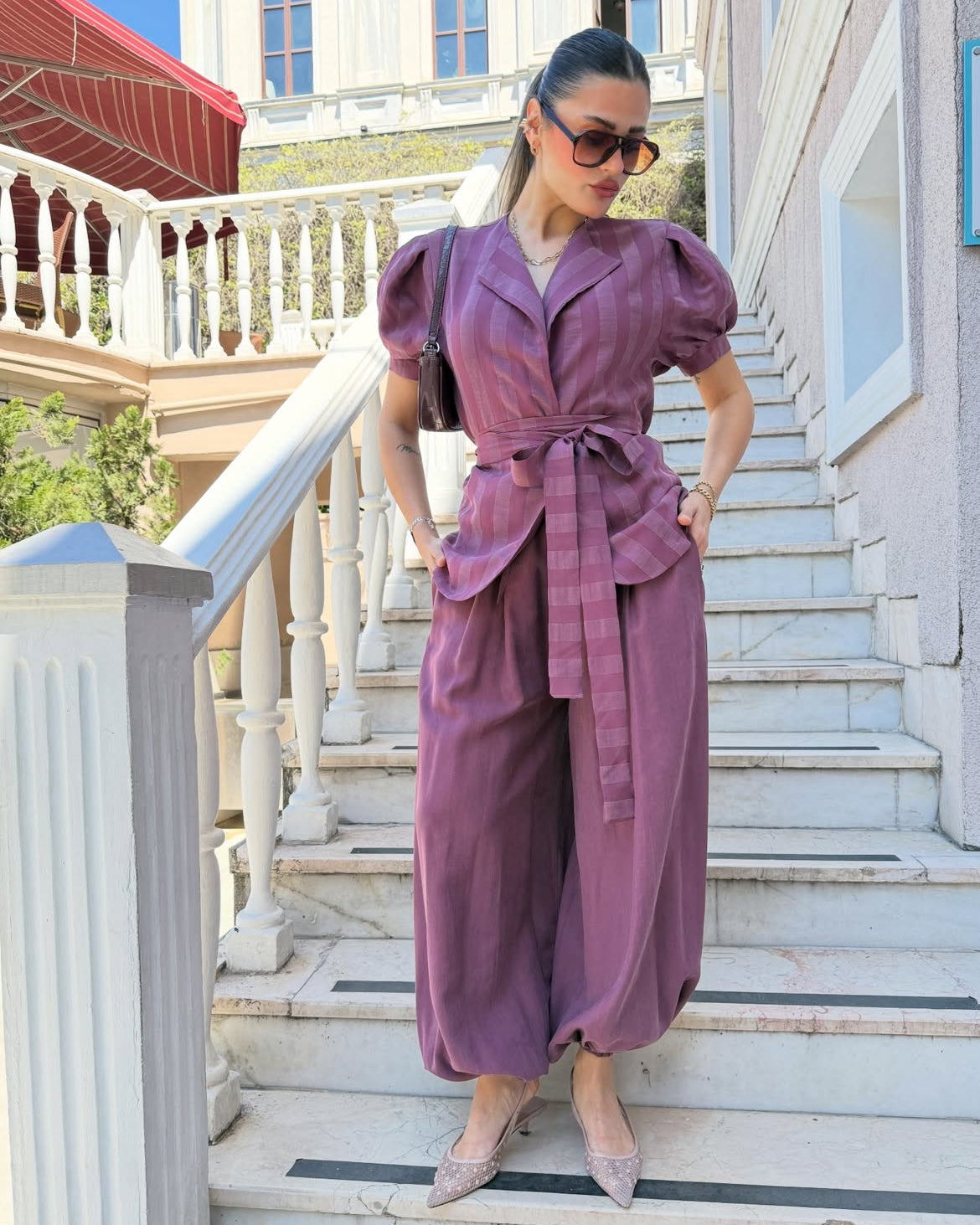 #bordotakım #tenselkumaş #balonkesim #kadıntakım #ikilitakım #kadınmoda #şıkgiyim #fashion #trend #stil
