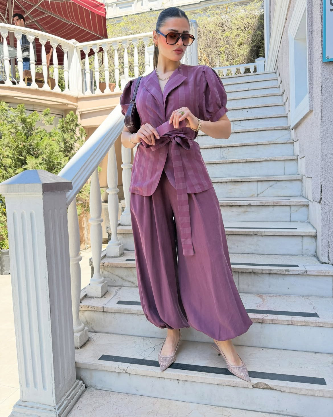 #bordotakım #tenselkumaş #balonkesim #kadıntakım #ikilitakım #kadınmoda #şıkgiyim #fashion #trend #stil