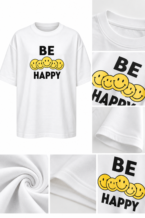 Heavyweight White Extra Oversize Unisex T-Shirt with Embroidery Detail