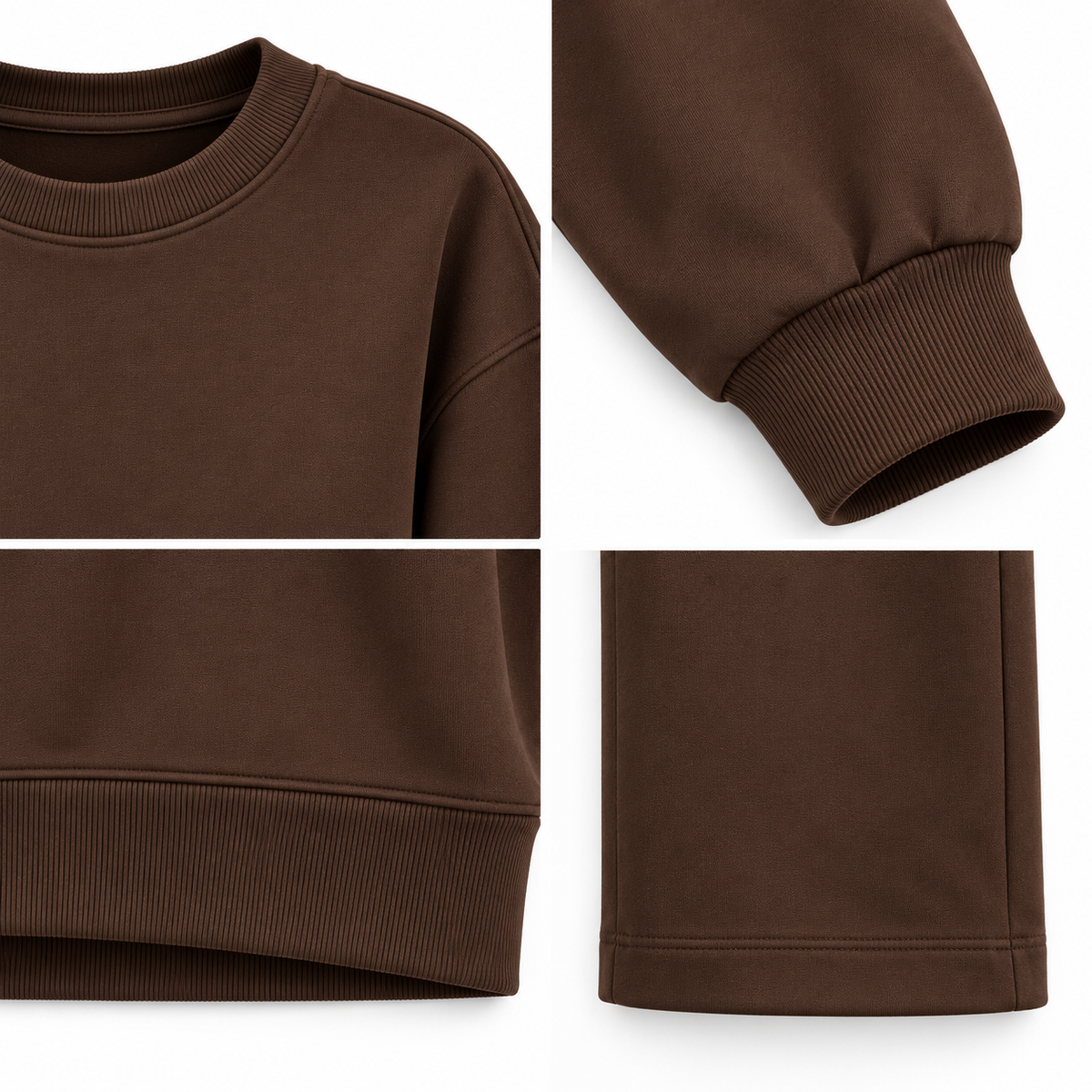 Bisiklet Yaka Sweatshirt ve Düz Paça Pantolon Kadın İkili Takım