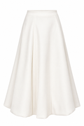 Cache Cream-Colored Lined Balloon Skirt
