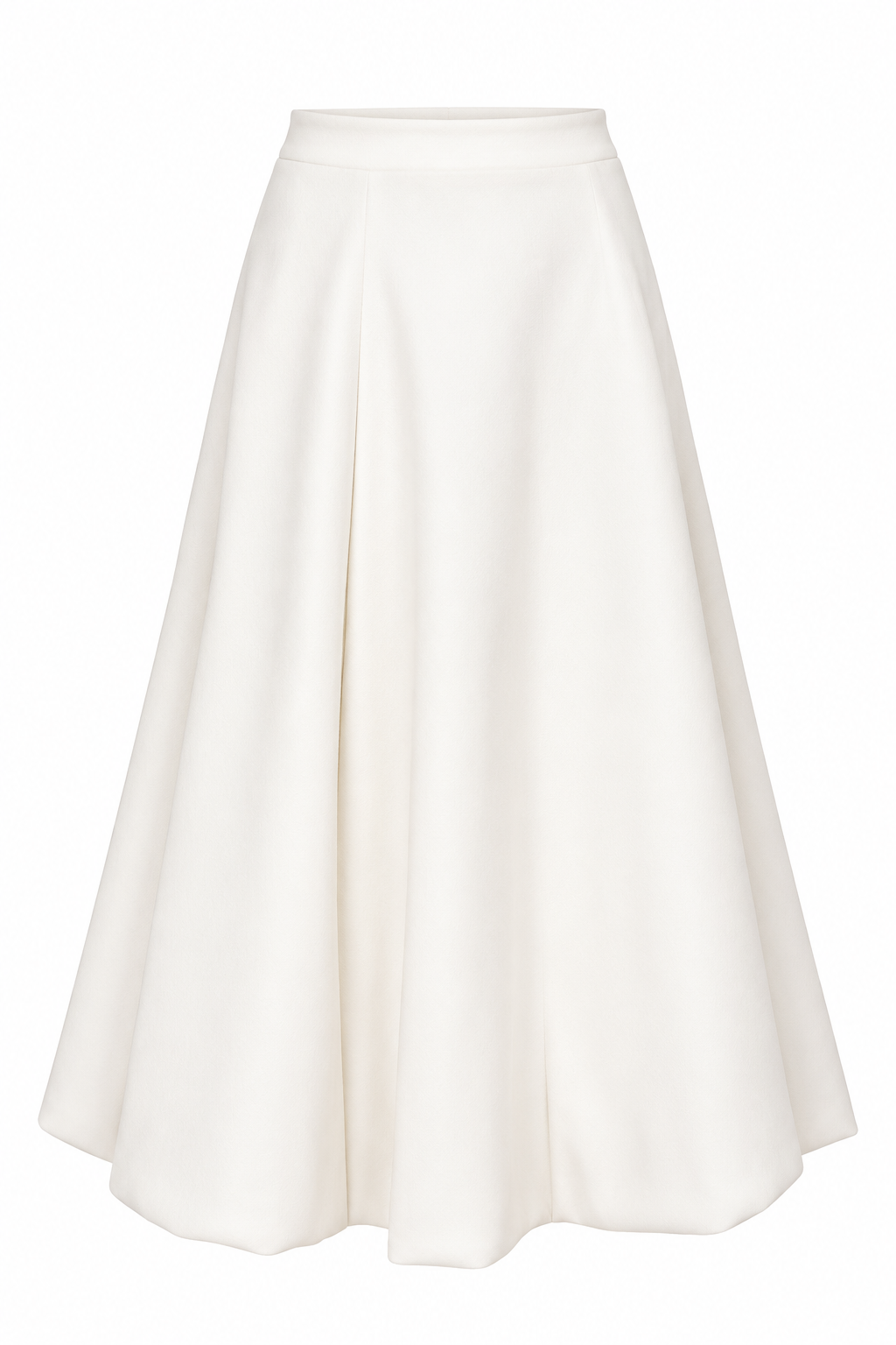 Cache Cream-Colored Lined Balloon Skirt