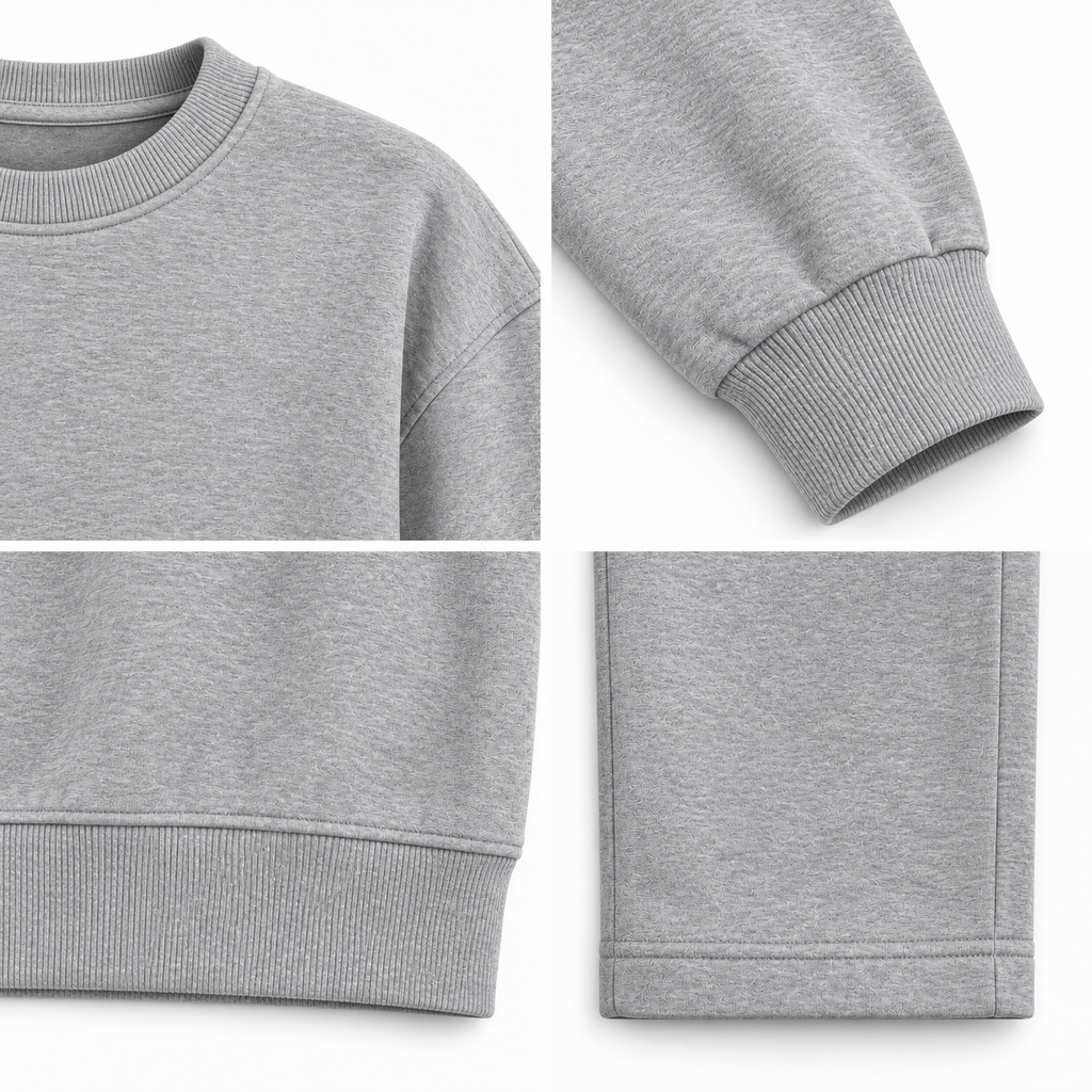 Bisiklet Yaka Sweatshirt ve Düz Paça Pantolon Kadın İkili Takım
