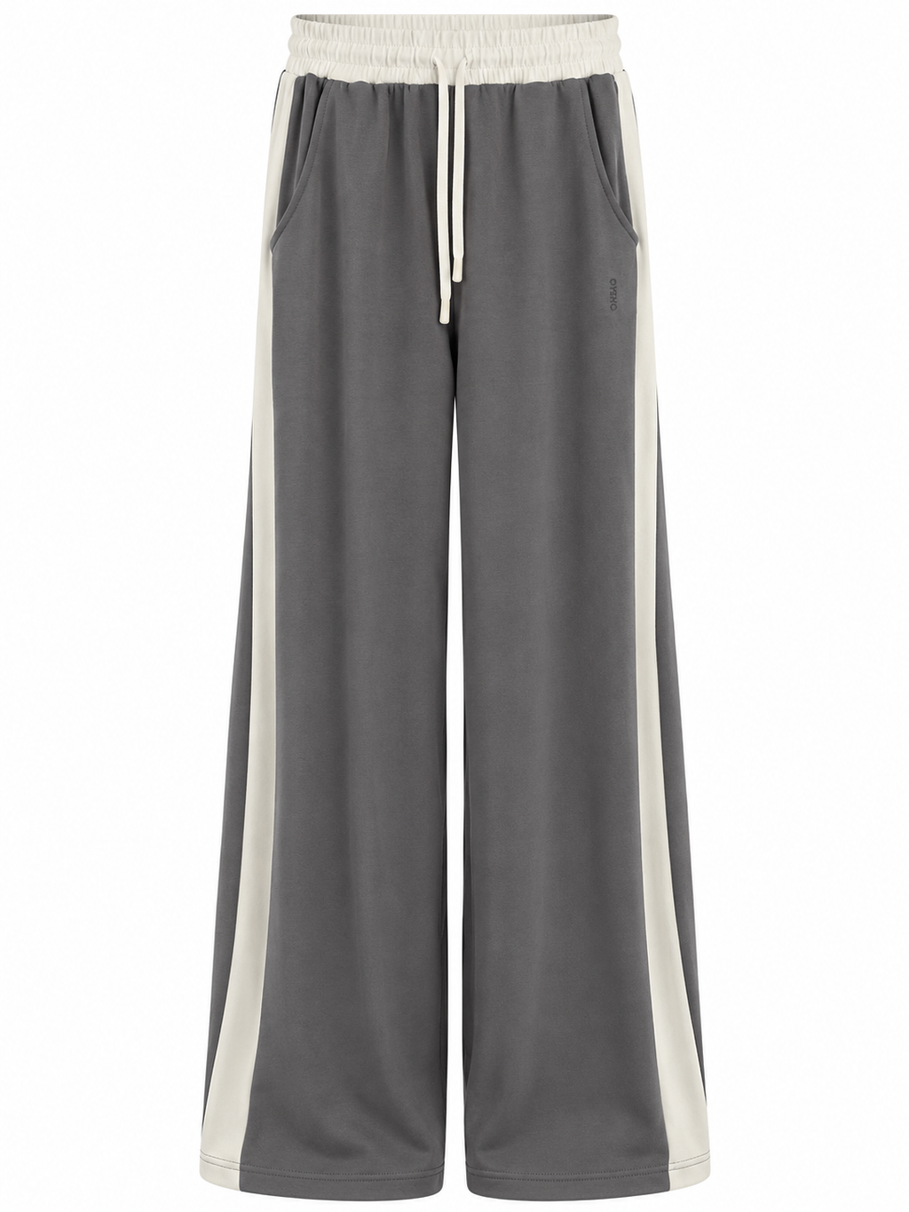 Women's Grey Trim Modal Fabric Sweatpants