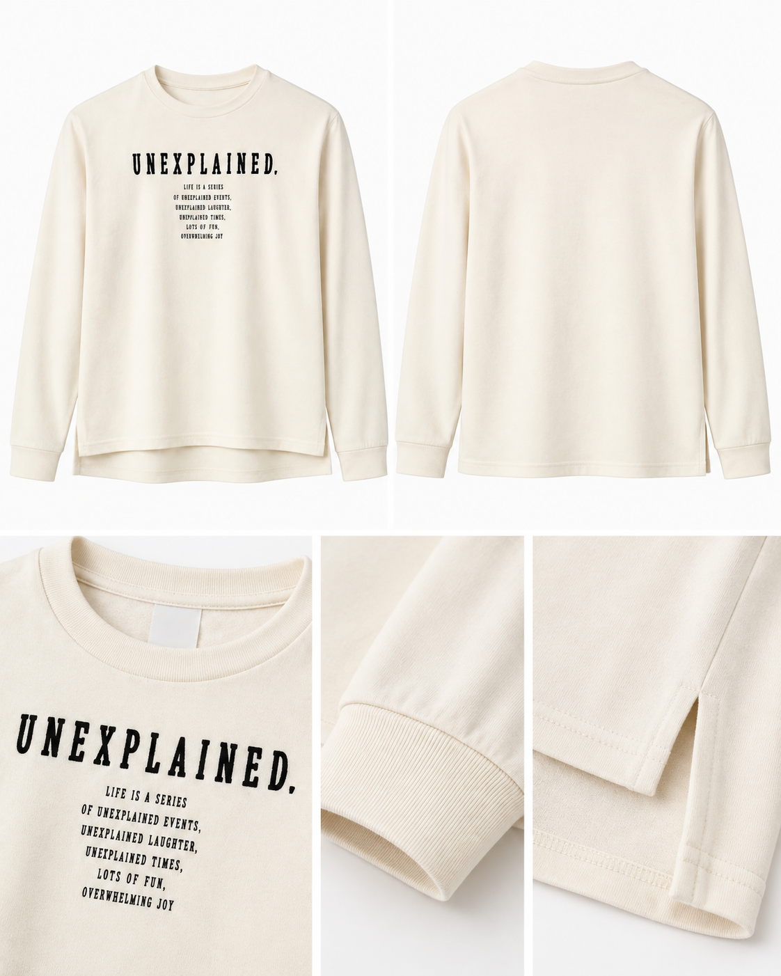 Çocuk Unexplained Yazılı Sweatshirt