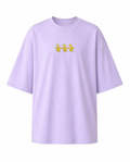 Heavyweight Purple Embroidered Simpsons Extra Oversize Unisex T-Shirt