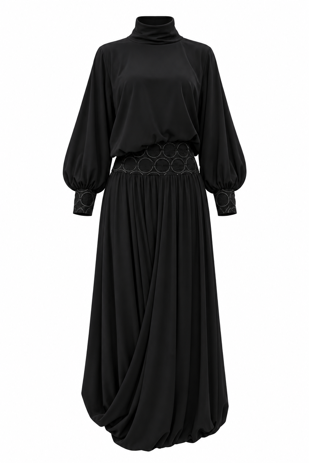 Black Women's Suit with Chiffon Skirt
