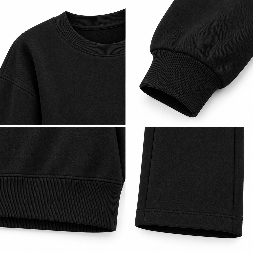Bisiklet Yaka Sweatshirt ve Düz Paça Pantolon Kadın İkili Takım