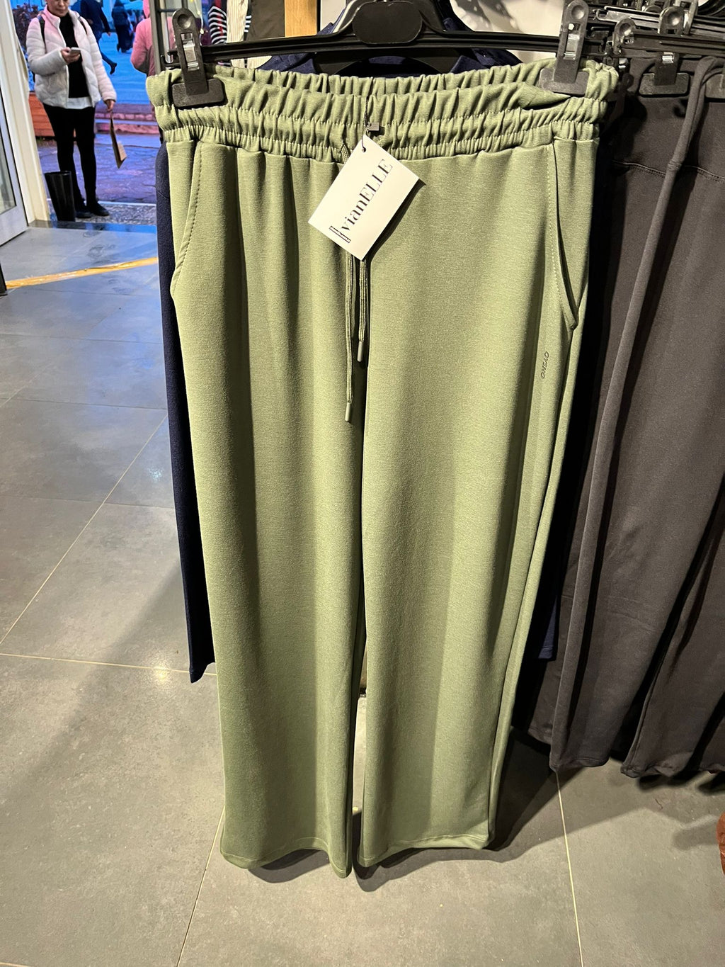 Green Modal Fabric Palazzo Trousers