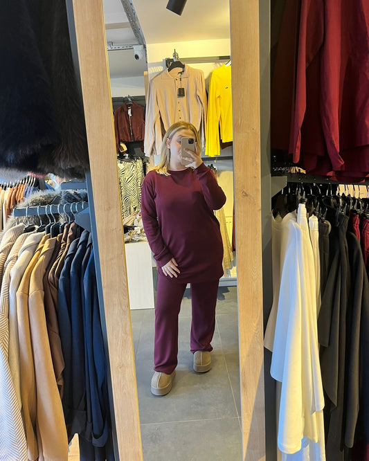 Bordo Modal Kumaş Takım