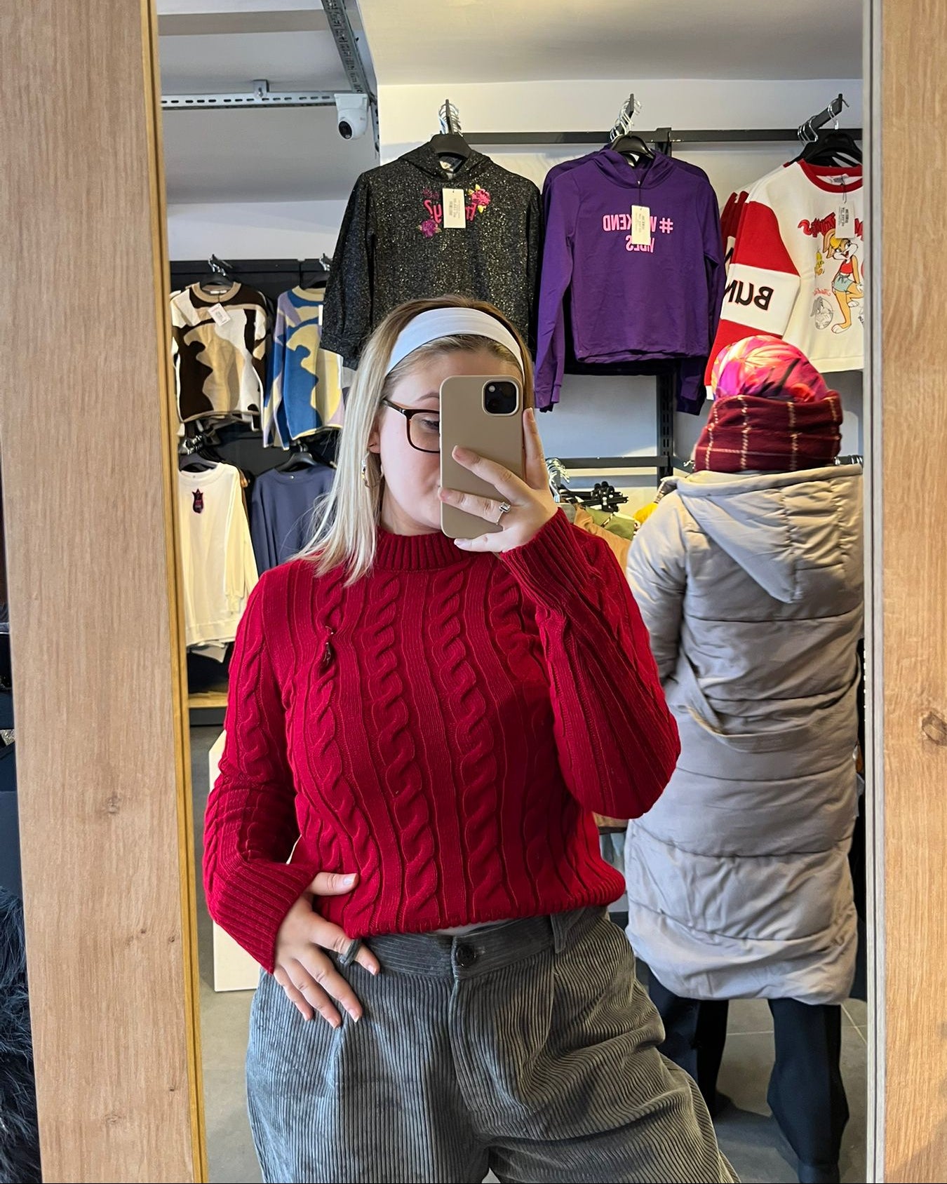 Orijinal Marka Kırmızı Yarım Balıkçı Boğaz Örme Kazak