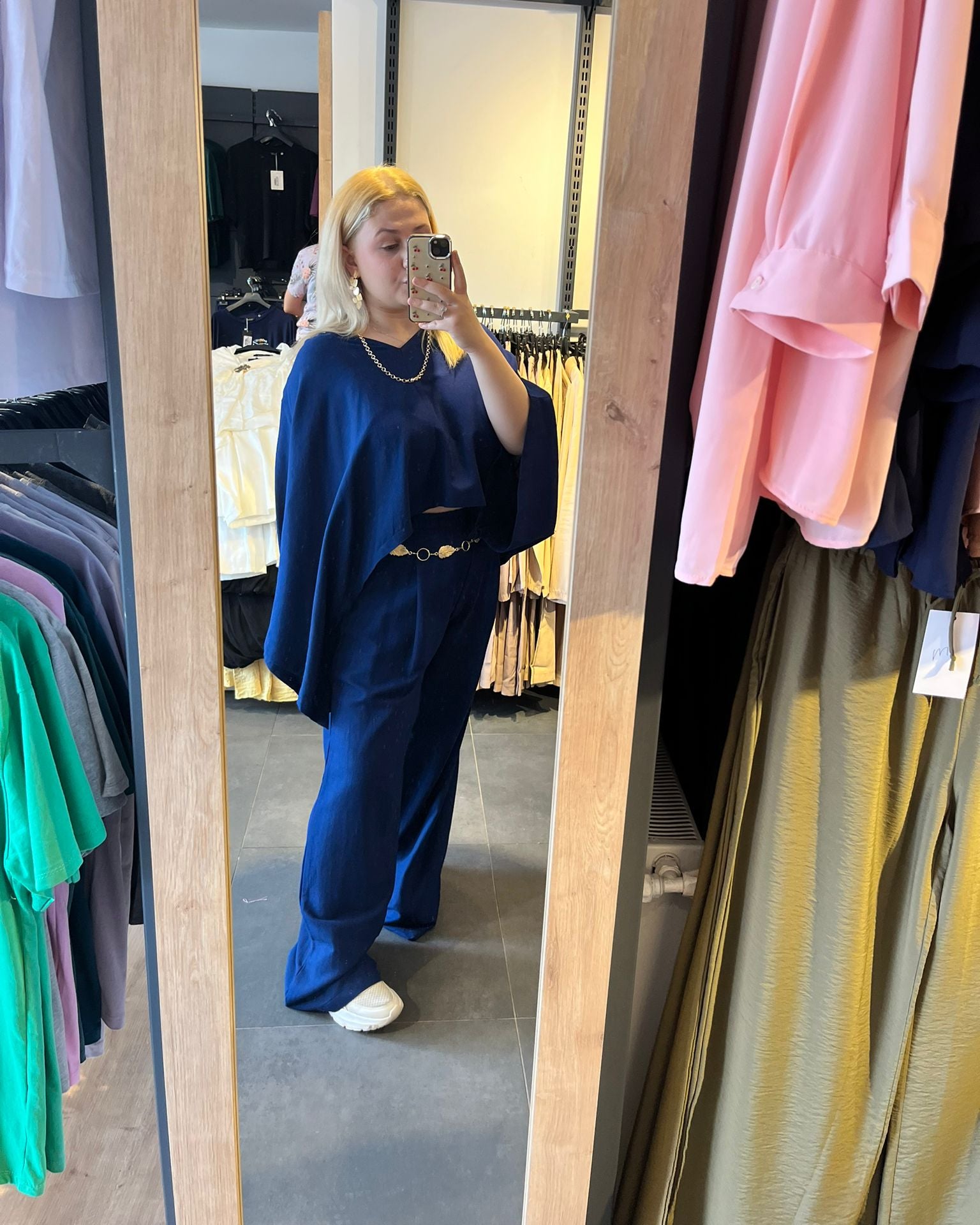 #lacivert #keten #takım #panço #kadınmoda #şıkkombin #trend #stil #yazlıkstil #fashion