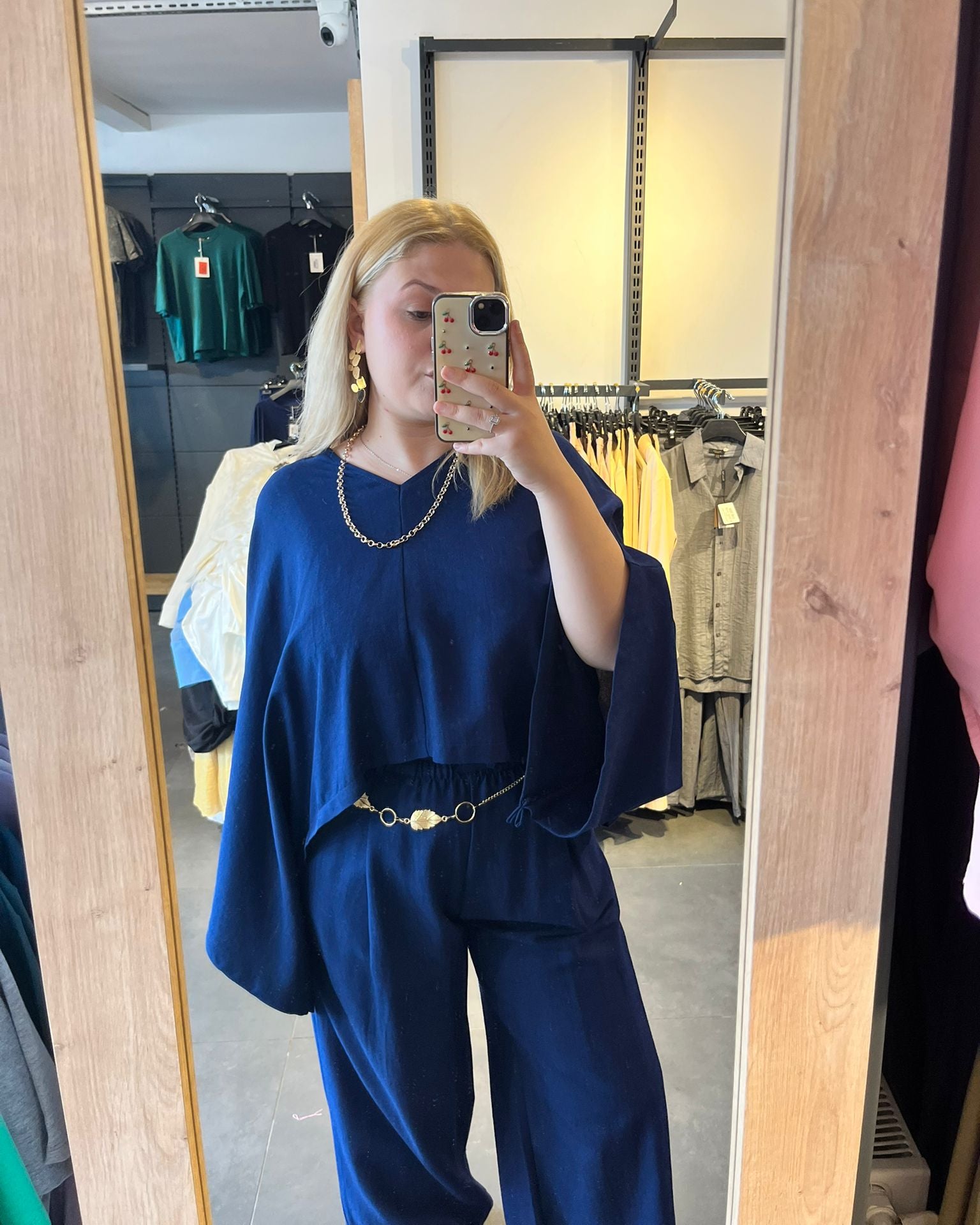 #lacivert #keten #takım #panço #kadınmoda #şıkkombin #trend #stil #yazlıkstil #fashion