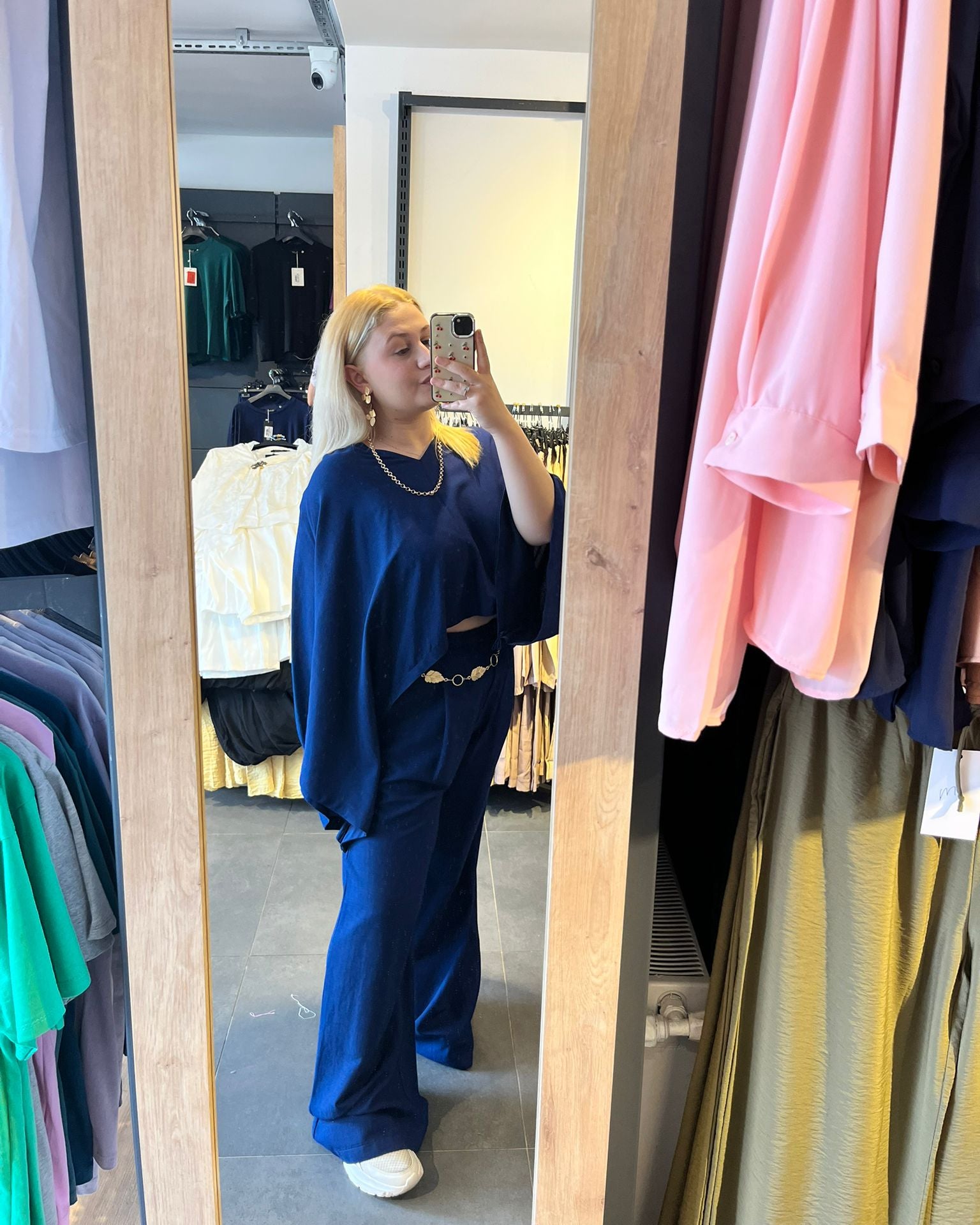 #lacivert #keten #takım #panço #kadınmoda #şıkkombin #trend #stil #yazlıkstil #fashion