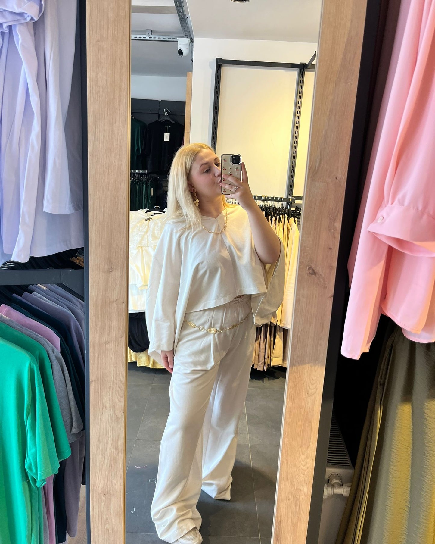 #krem #keten #takım #panço #kadınmoda #minimalstil #şıkkombin #trend #yazlıkstil #fashion