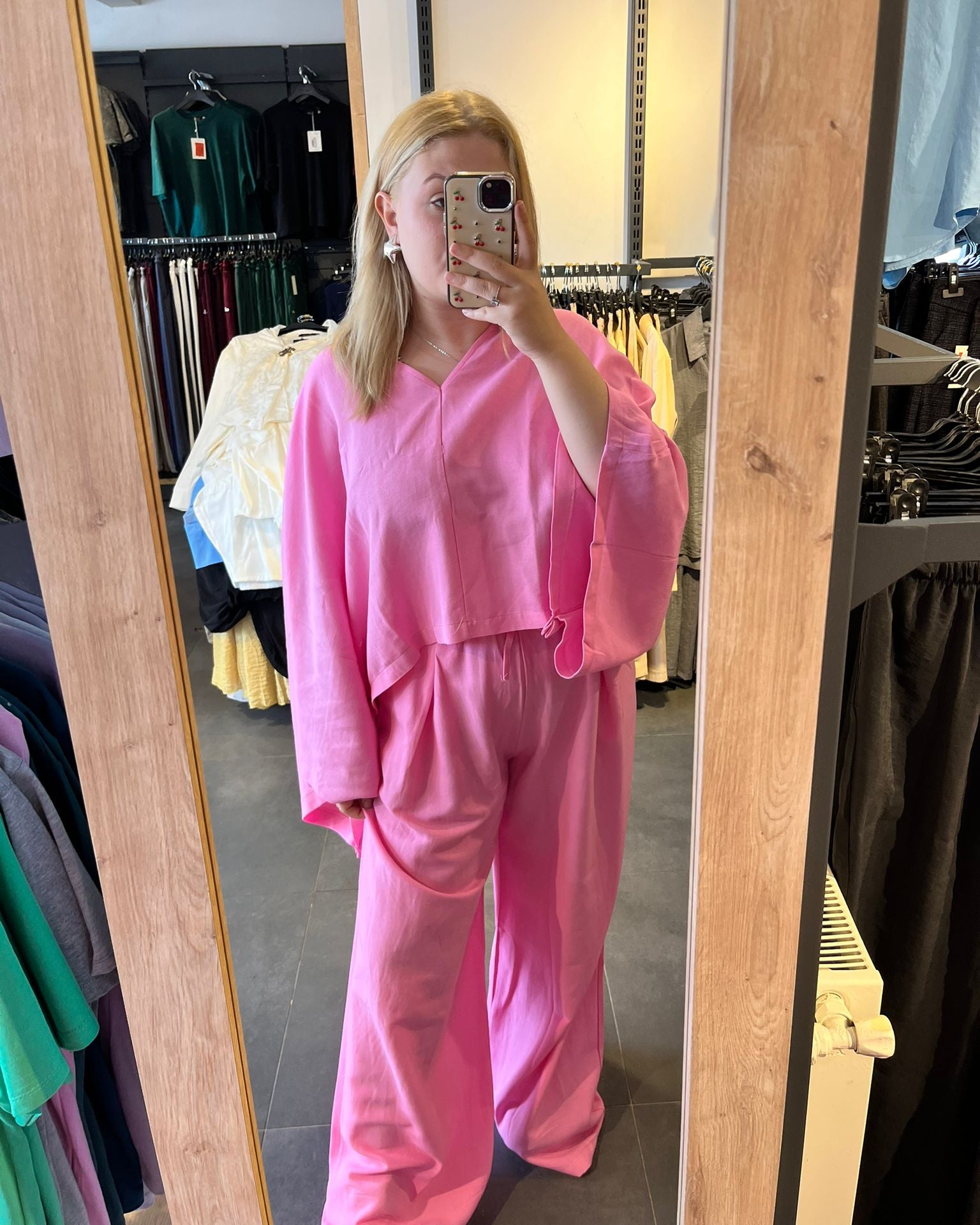 #pembe #keten #takım #panço #kadınmoda #yazlıkstil #şıkkombin #trend #stil #fashion