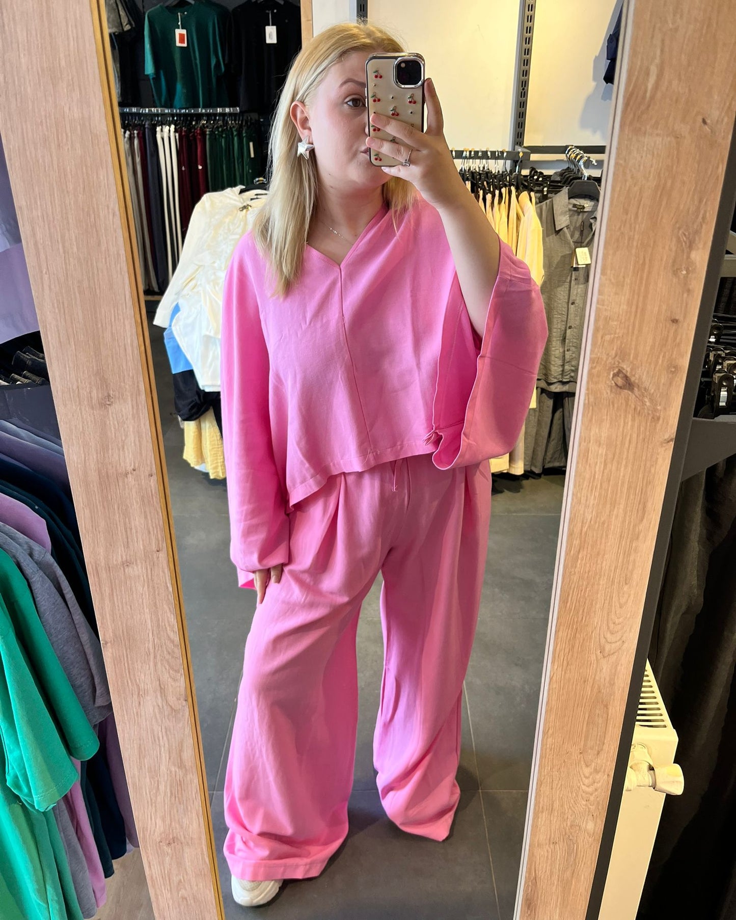 #pembe #keten #takım #panço #kadınmoda #yazlıkstil #şıkkombin #trend #stil #fashion