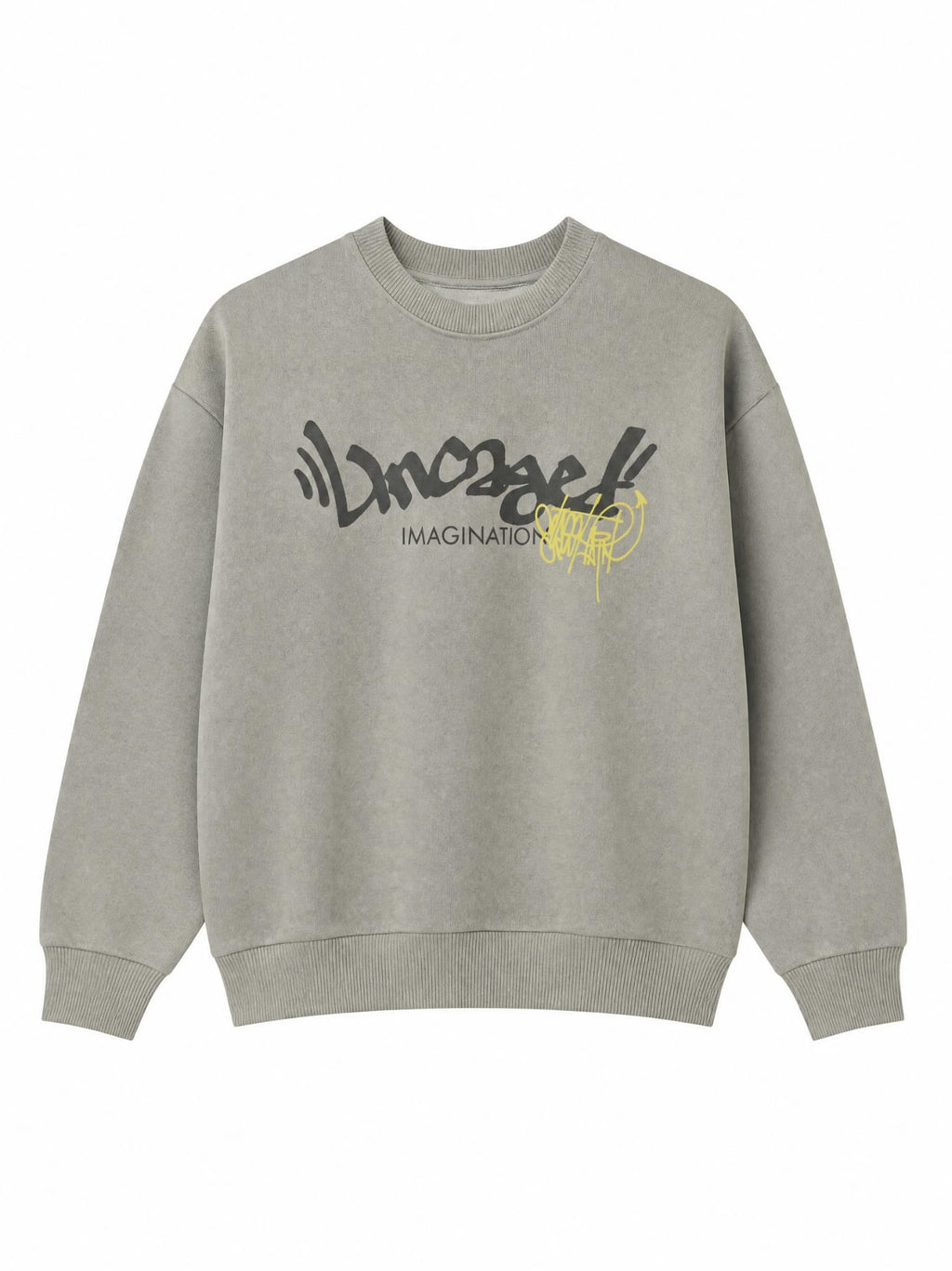 Çocuk Gri Baskılı Bisiklet Yaka Sweatshirt