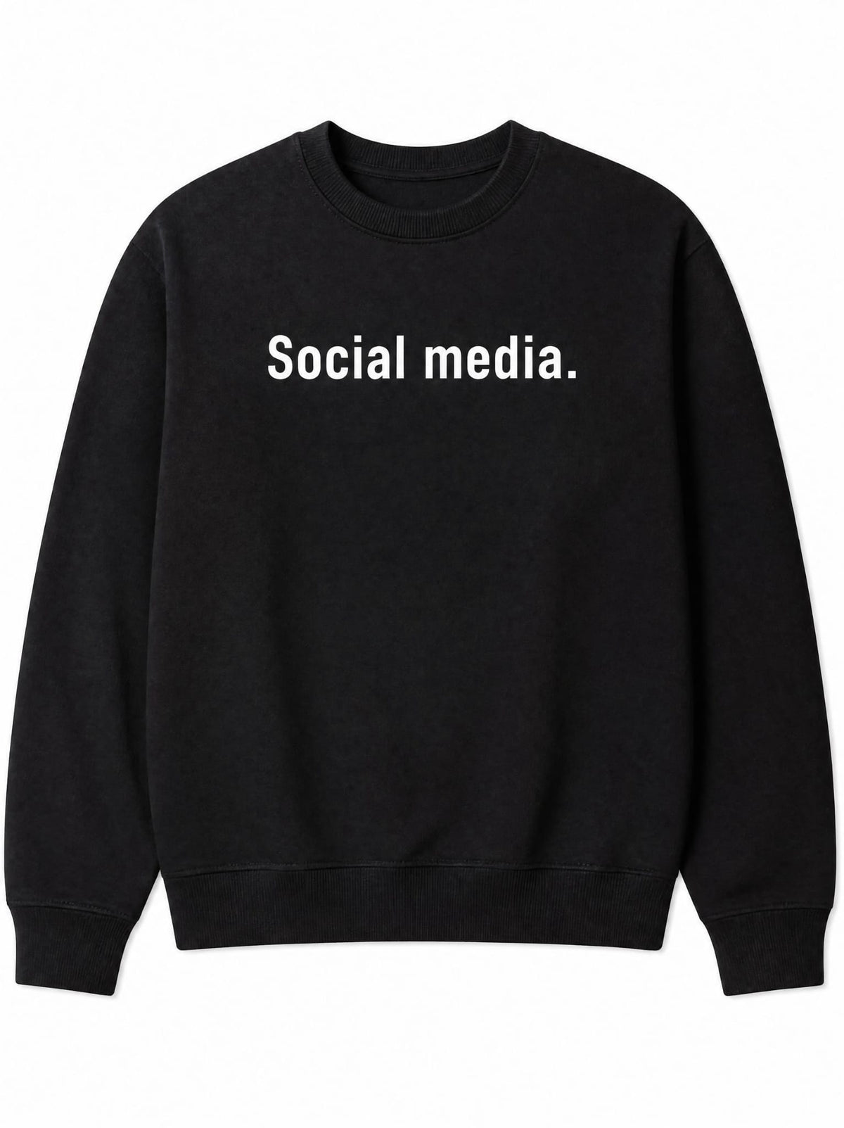 Çocuk Social Media Yazılı Siyah Sweatshirt