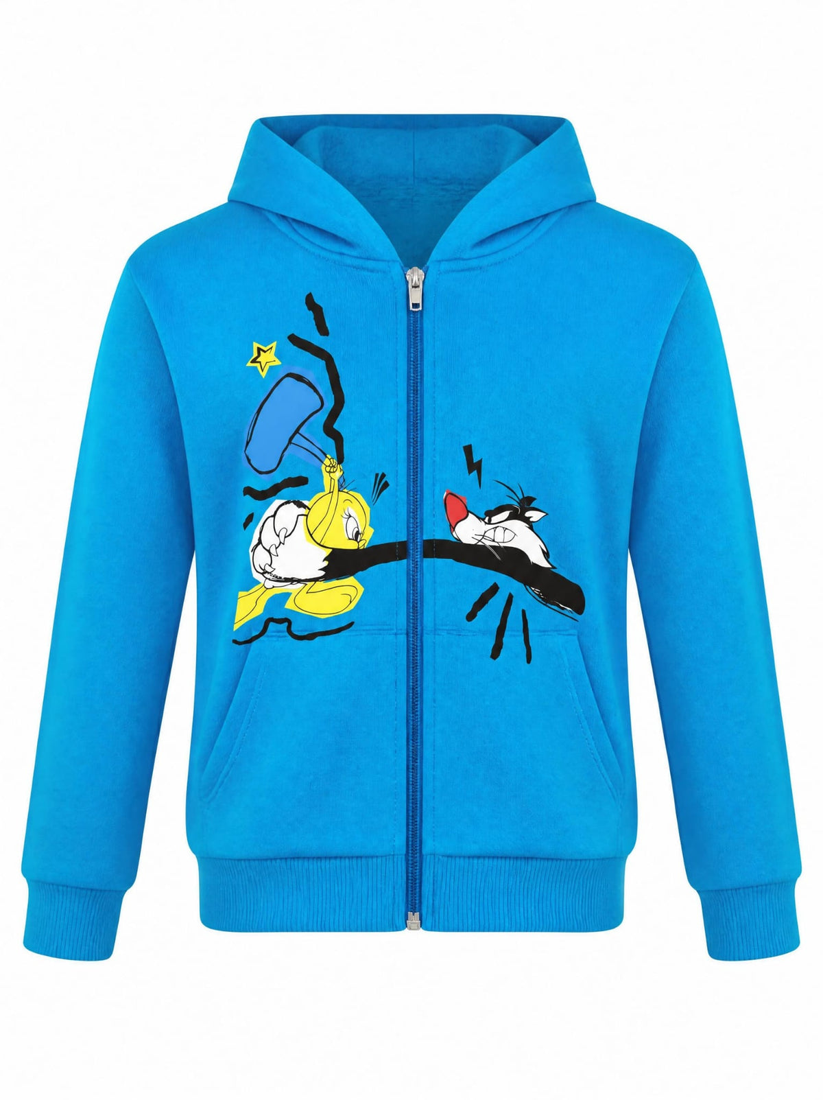 Çocuk Tweety & Sylvester Baskılı Fermuarlı Sweatshirt