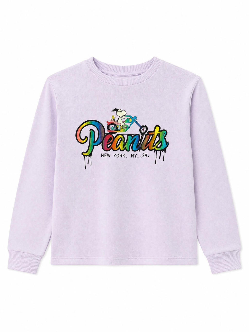 Kız Çocuk Peanuts Baskılı Lila Sweatshirt
