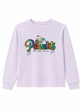Kız Çocuk Peanuts Baskılı Lila Sweatshirt