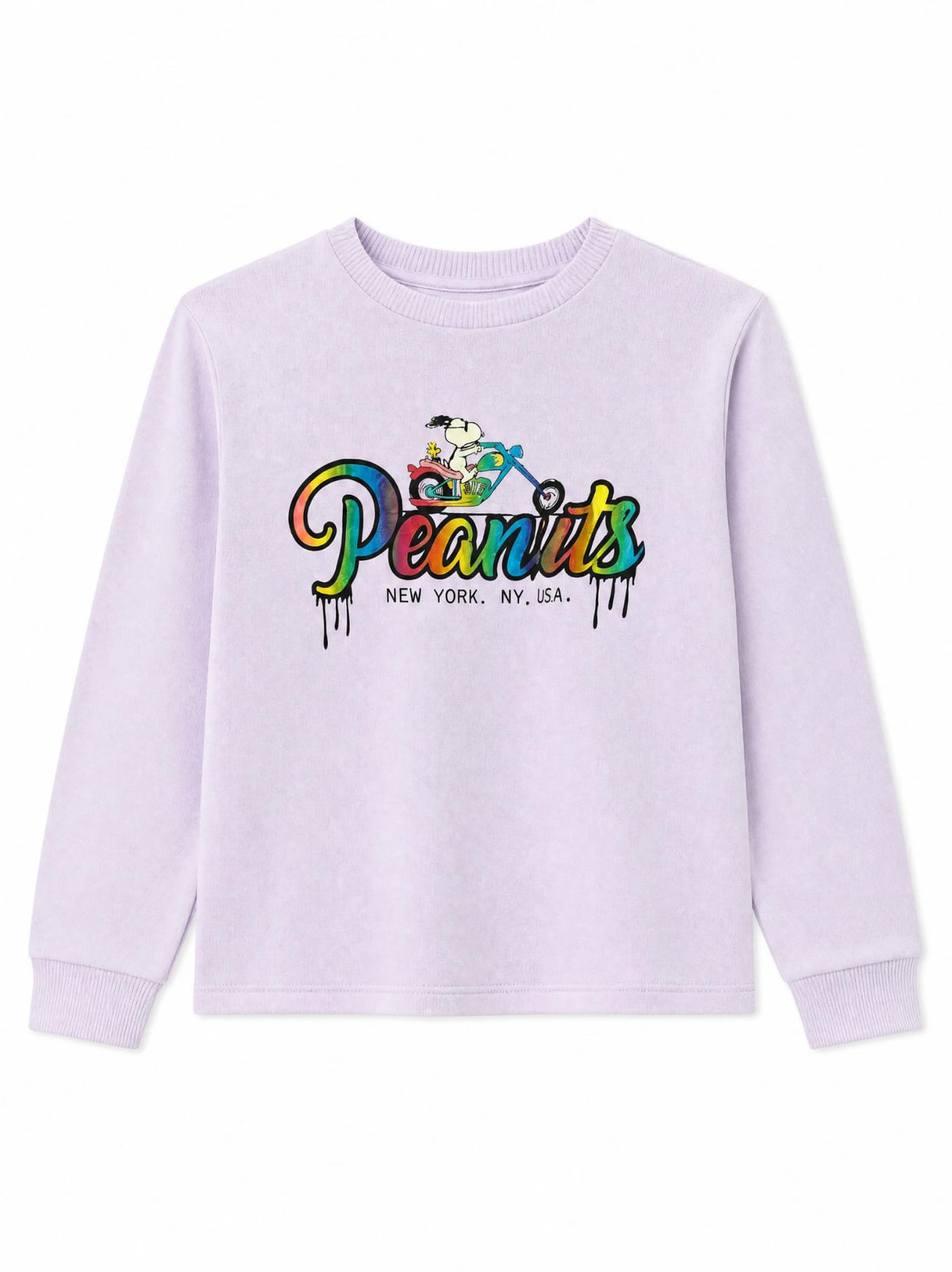 Kız Çocuk Peanuts Baskılı Lila Sweatshirt