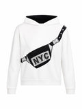 Kız Çocuk NYC Çanta Detaylı Kapüşonlu Sweatshirt