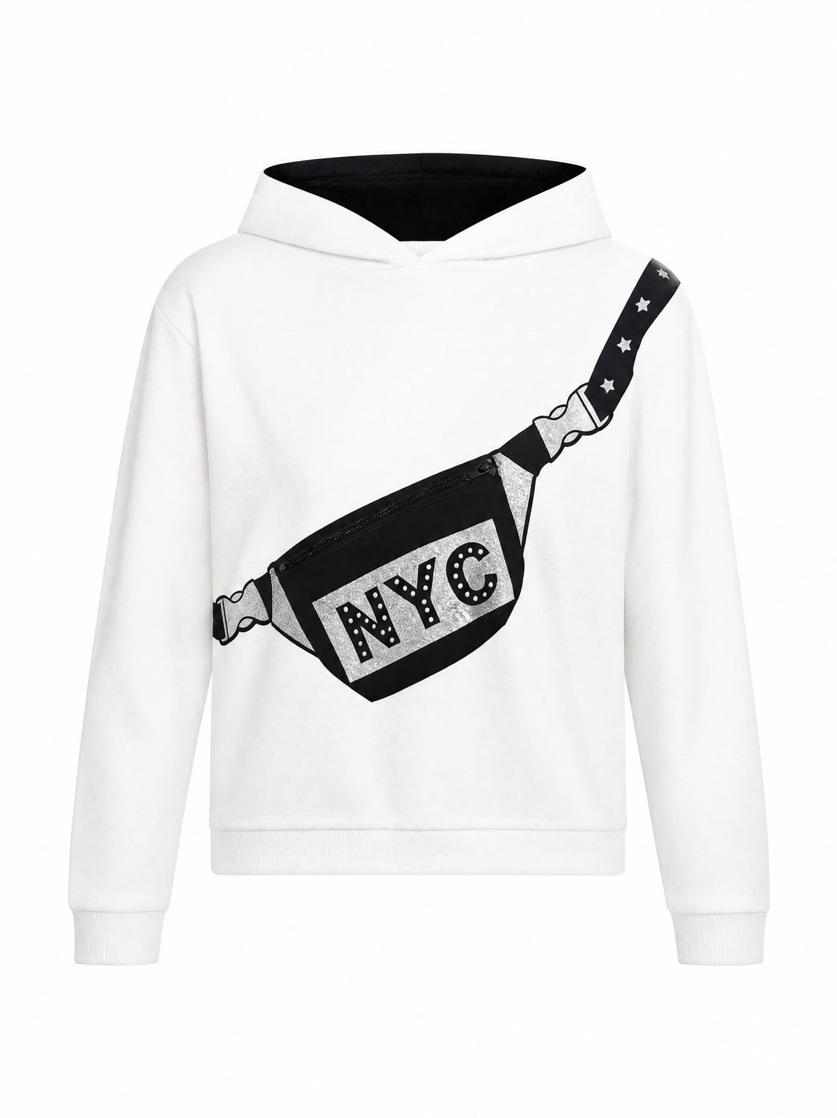 Kız Çocuk NYC Çanta Detaylı Kapüşonlu Sweatshirt