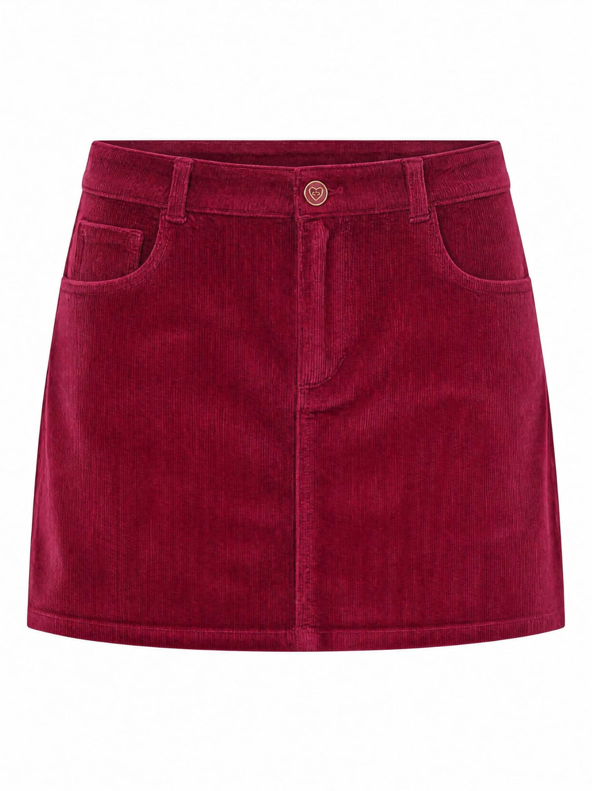 Kız Çocuk Bordo Kadife Mini Etek