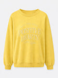 Sarı Positive Hearts Nakış Detaylı Sweatshirt