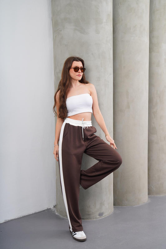 Acı Kahve Garnili Kadın Eşofman Altı