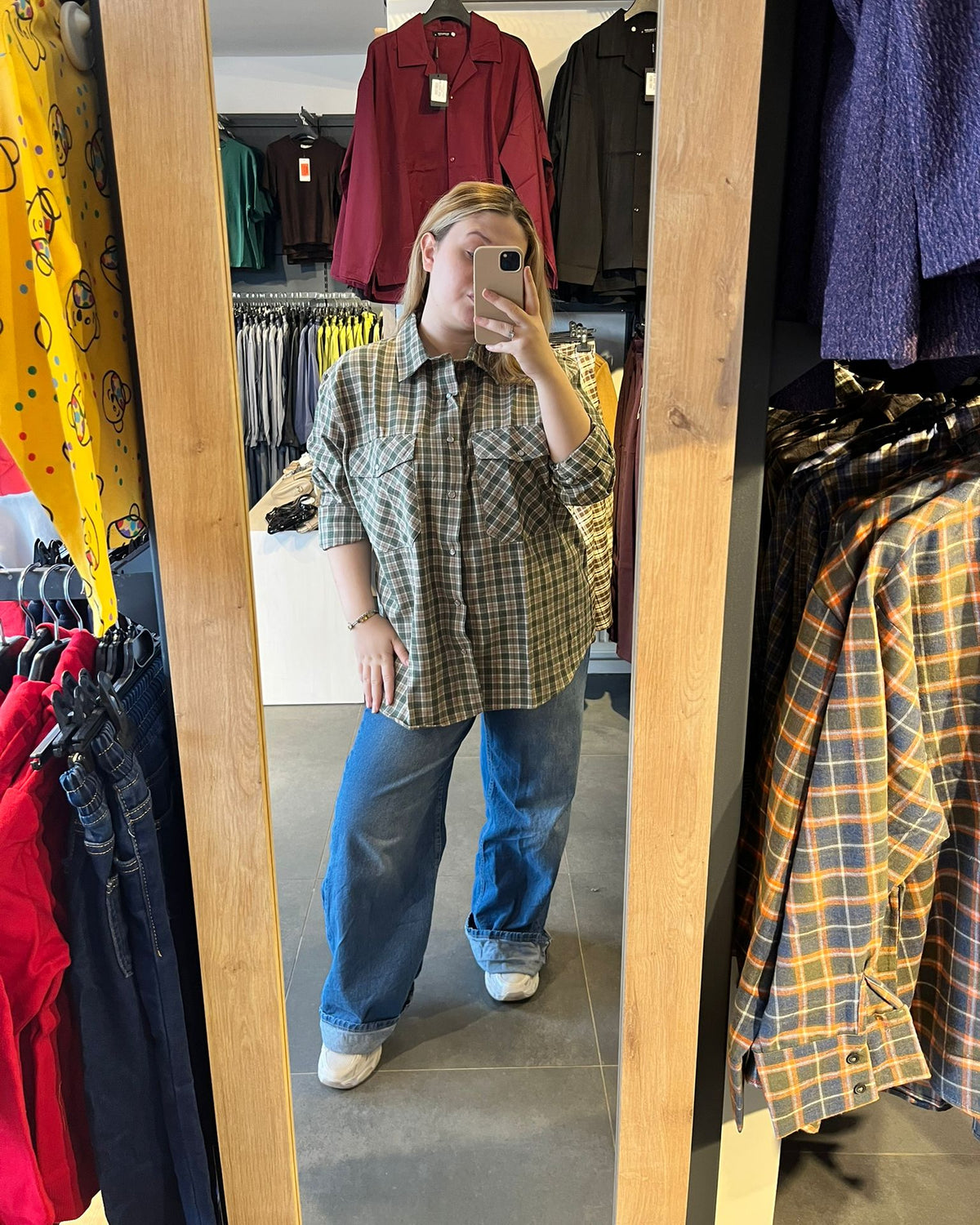 #ekose #gömlek #yeşil #kadınmoda #rahatstil #günlükkombin #trend #casual #kombin #stil