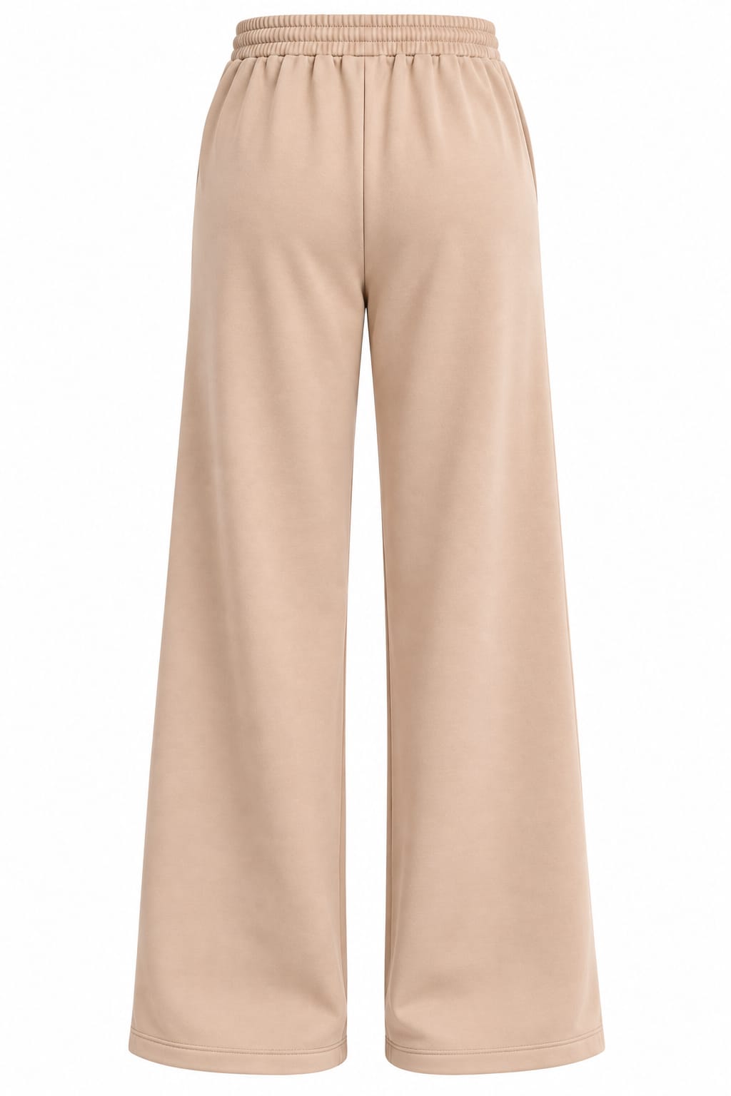 Camel Keten Palazzo Pantolon Kadın