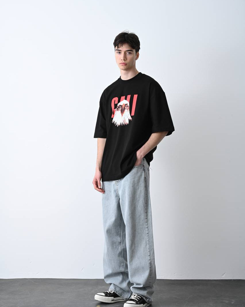#oversize #siyah #kartal #eagle #streetwear #unisex #nakışlı #premium #trendürün #güçlüstil