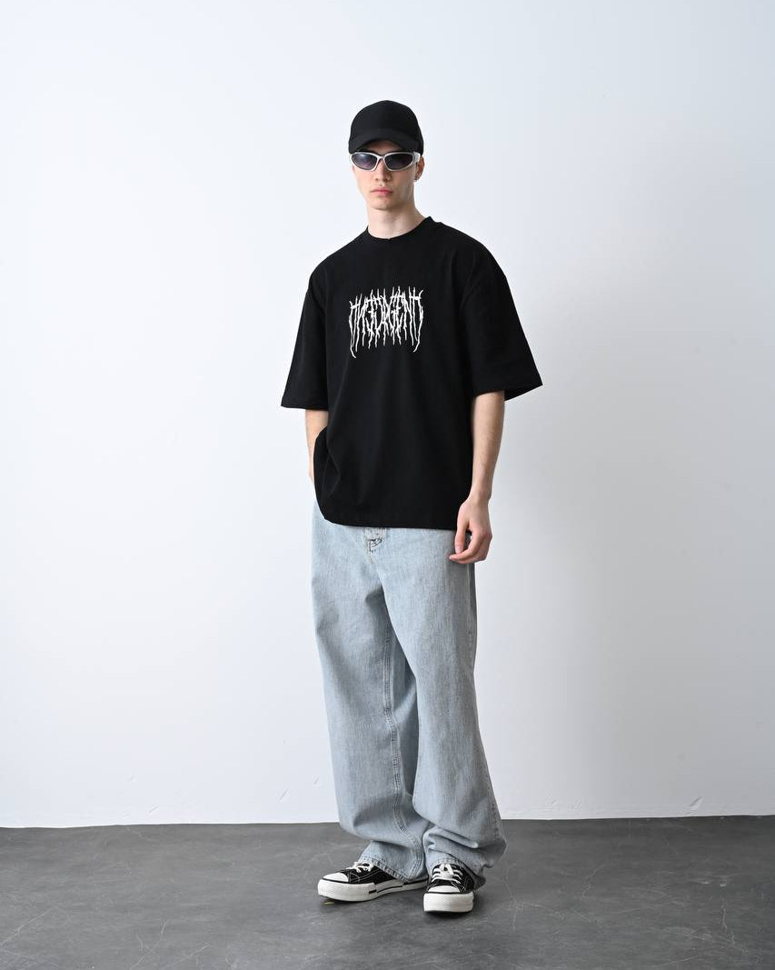 #oversize #siyah #çoksatan #premium #unisex #nakışlı #basic #streetwear #tshirt #trendürün