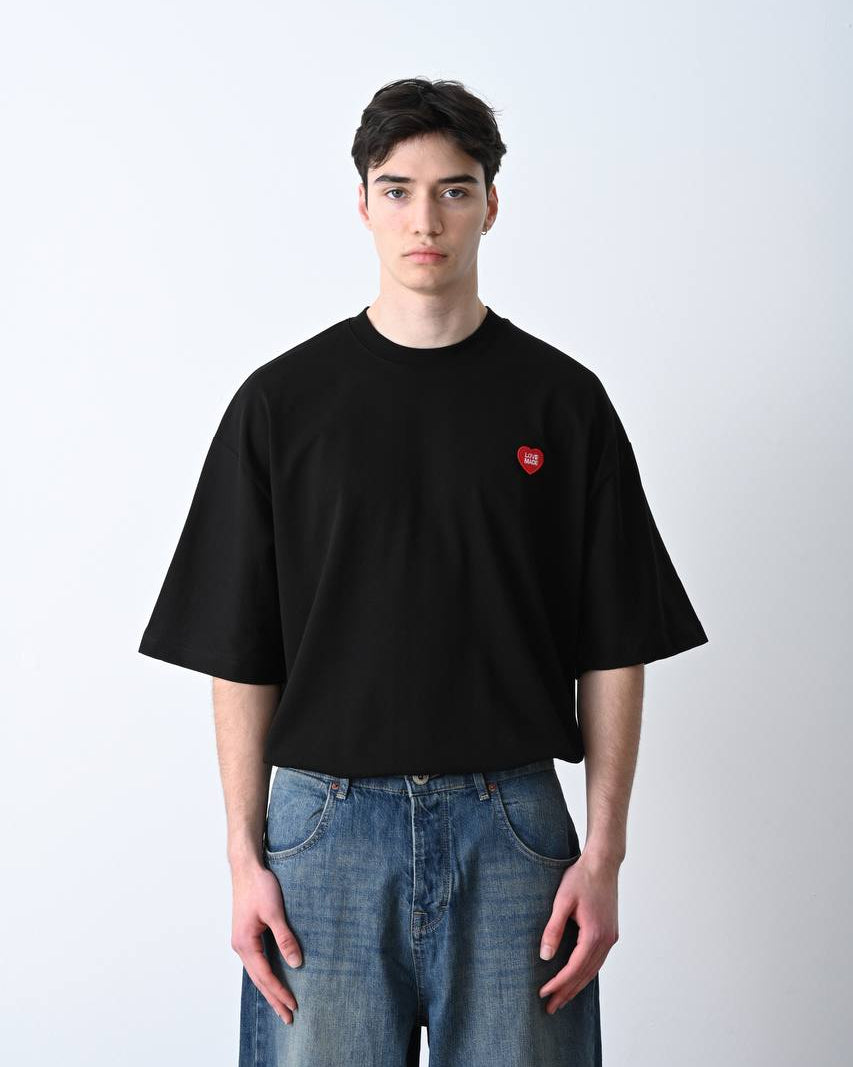#oversize #siyah #kalp #heart #unisex #premium #nakışlı #streetwear #tshirt #minimalstil
