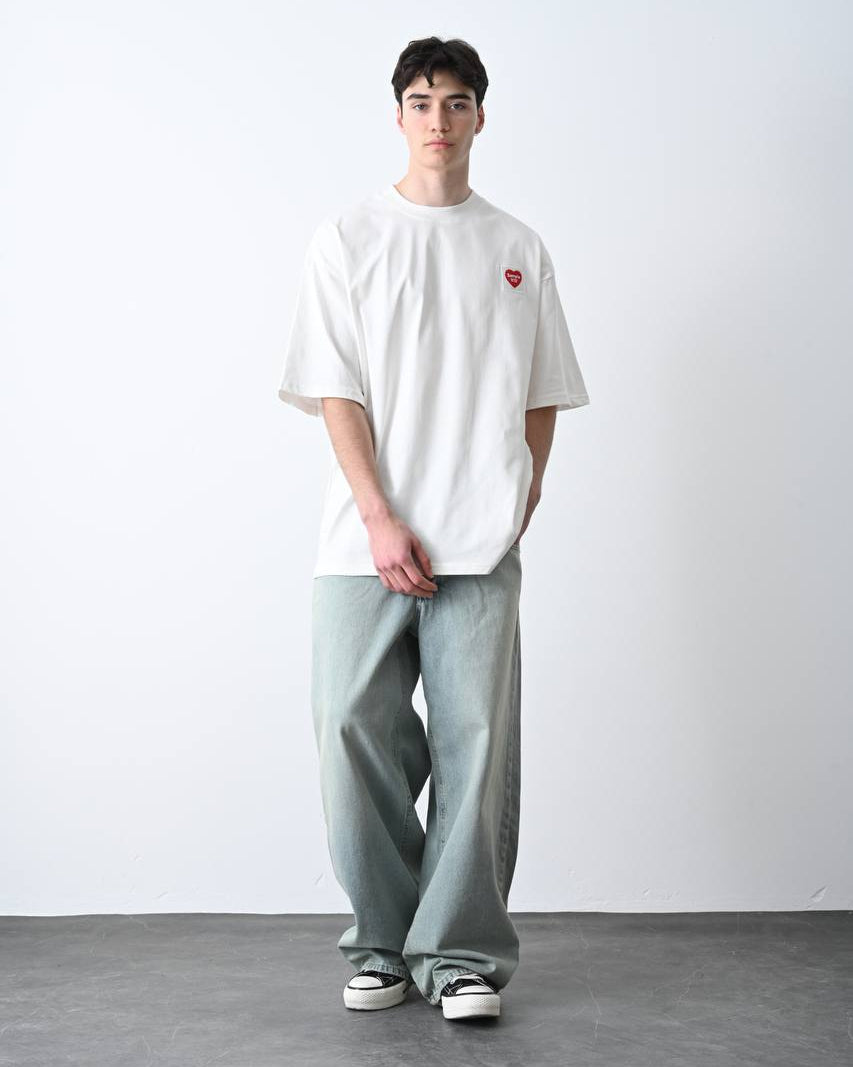 #oversize #beyaz #kalp #heart #unisex #nakışlı #minimal #streetwear #tshirt #trendstil
